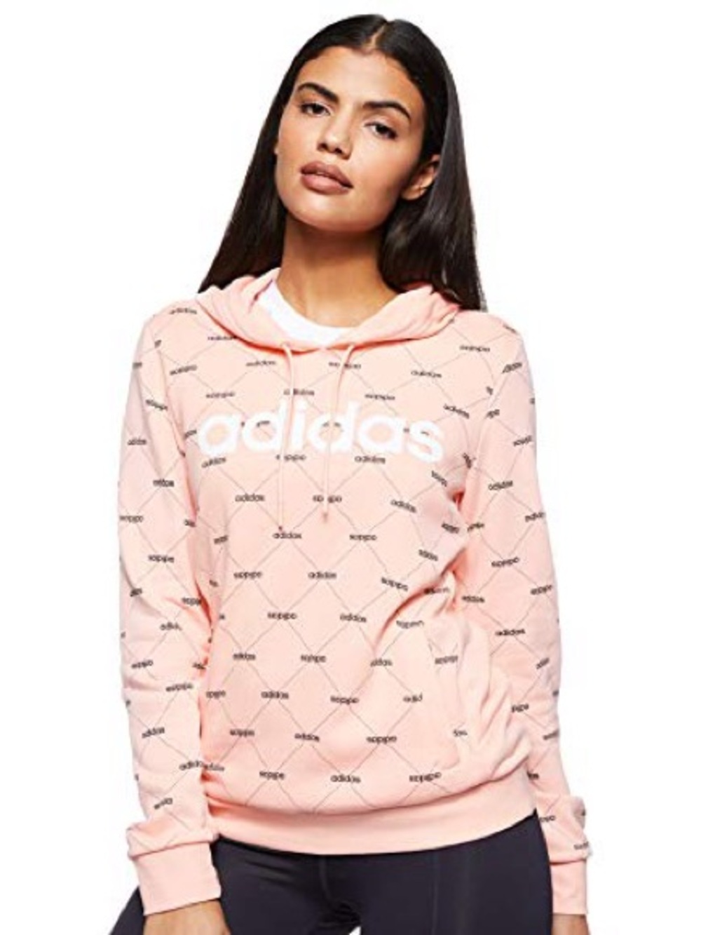 💗🖤 adidas Core Favorites Linear Graphic Hoodie – Size Medium | EUC 🖤💗